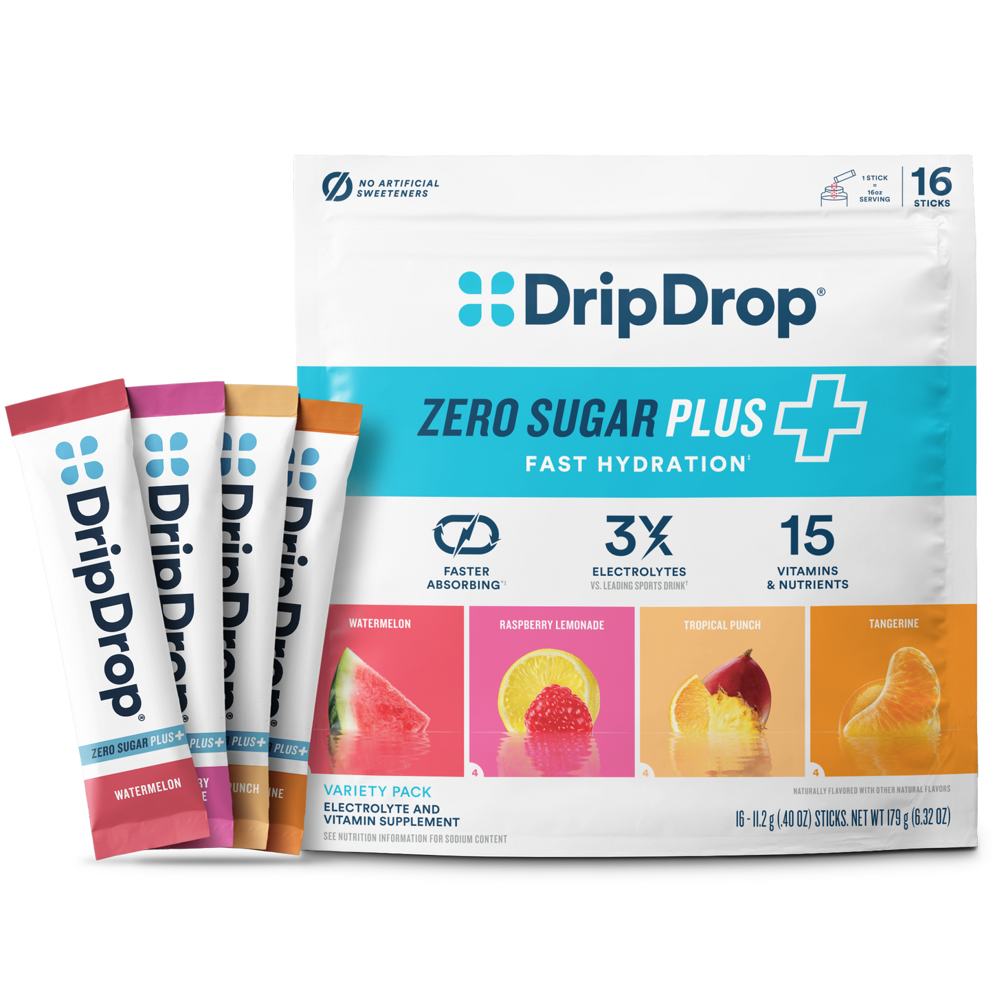 dripdrop-zero-sugar-plus-watermelon-tangerine-tropical-punch-raspberry-lemonade-16-oz-sticks-16-count-n8 Pouch_16ct_Front16ozSticks_VSPlus_Variety_A.png