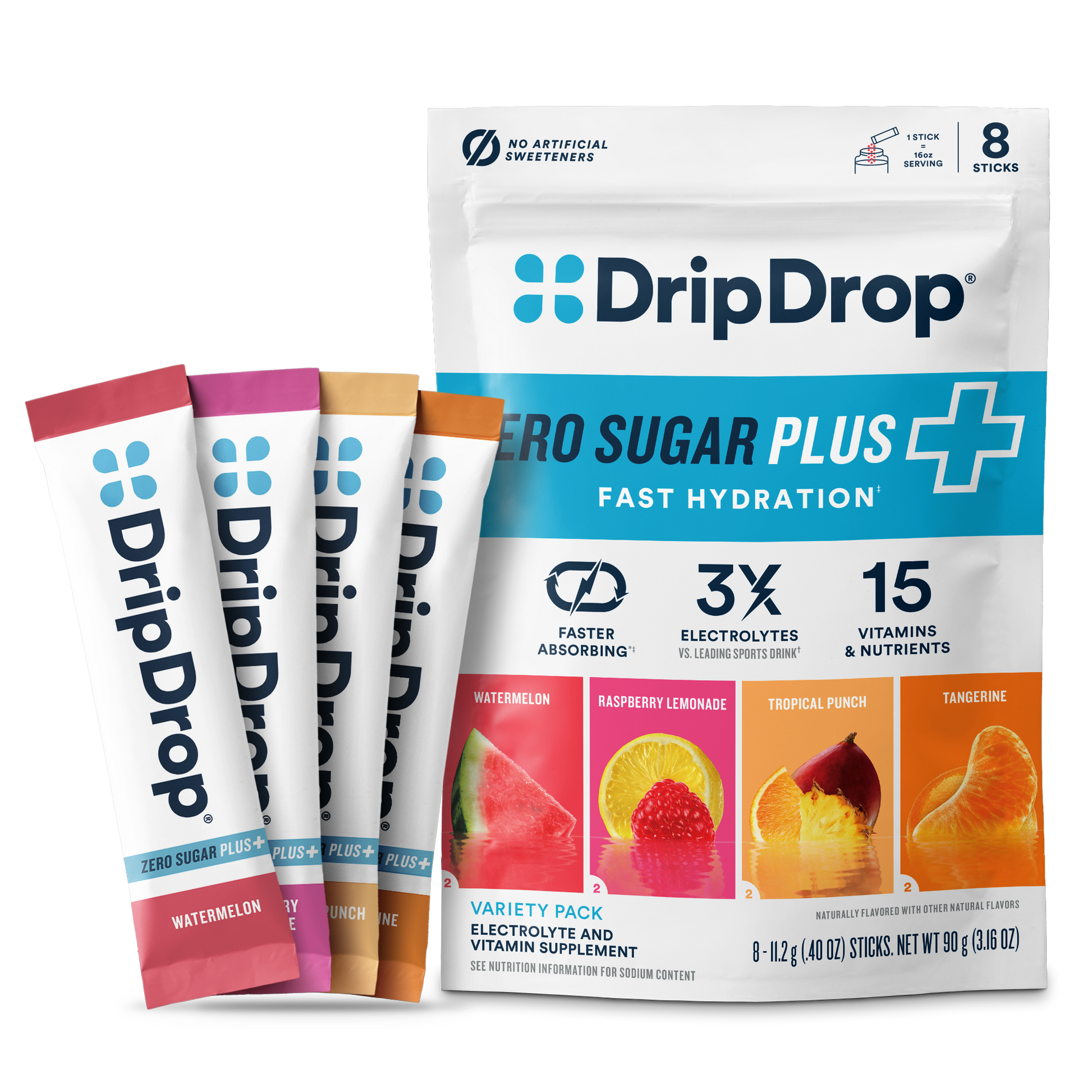 dripdrop-zero-sugar-plus-watermelon-tangerine-tropical-punch-raspberry-lemonade-16-oz-sticks-8-count-e8 Pouch_8ct_Front16ozSticks_VSPlus_Variety_A.png