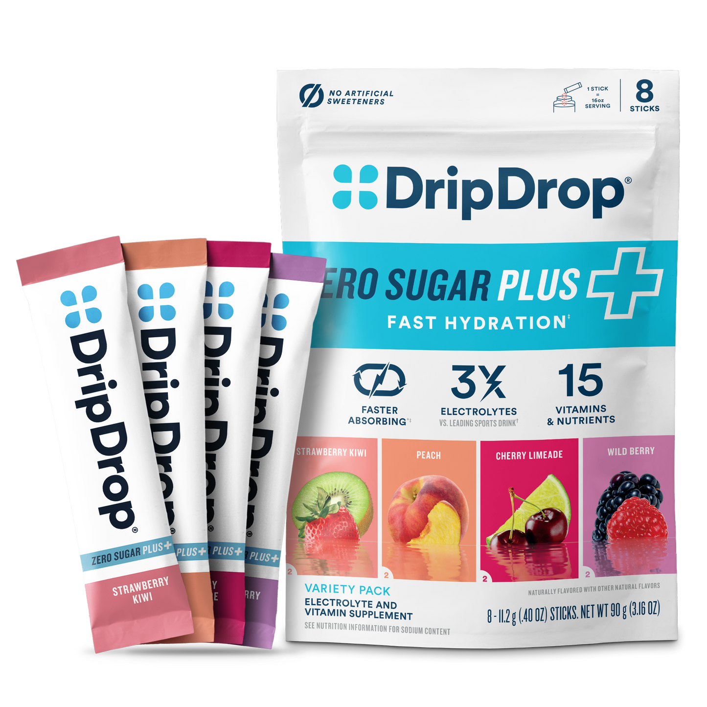dripdrop-zero-sugar-plus-strawberry-kiwi-peach-cherry-limeade-wild-berry-16-oz-sticks-8-count-v8 Pouch_8ct_Front16ozSticks_VSPlus_Variety_B.png
